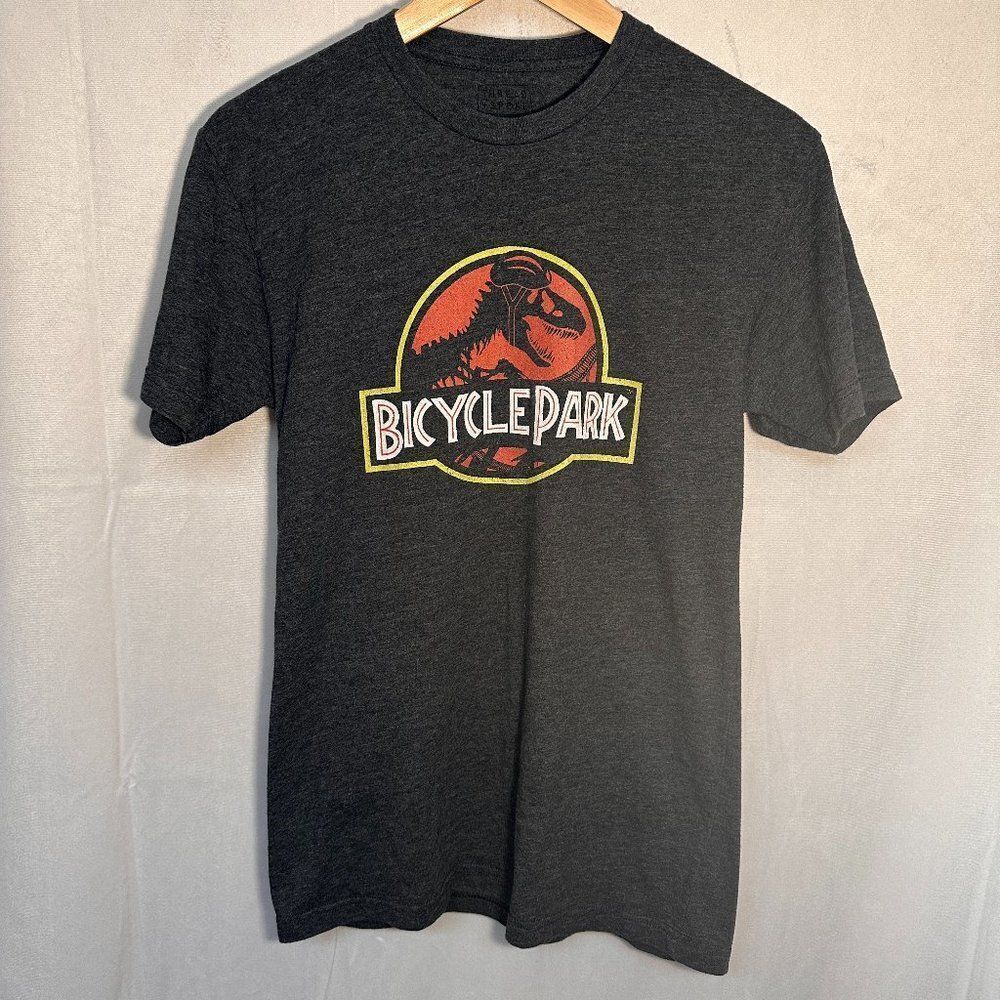 Jurassic Park Themed "Bicycle‎ Park" T - Shirt Men's Small